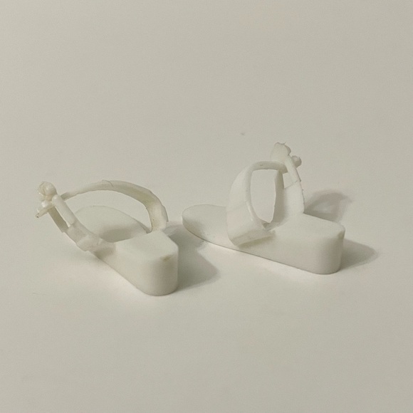 Vintage Ideal Tammy Doll Shoes White Sandals Japan - Picture 5 of 16